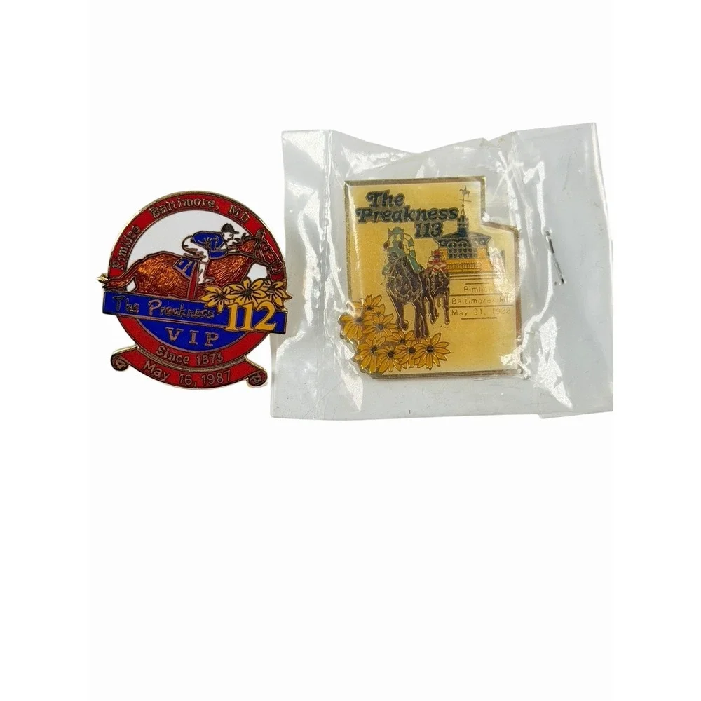 Vtg Preakness lapel pin Lot Of  19 Bundle Horse Race‎ Memorabilia Pimlico